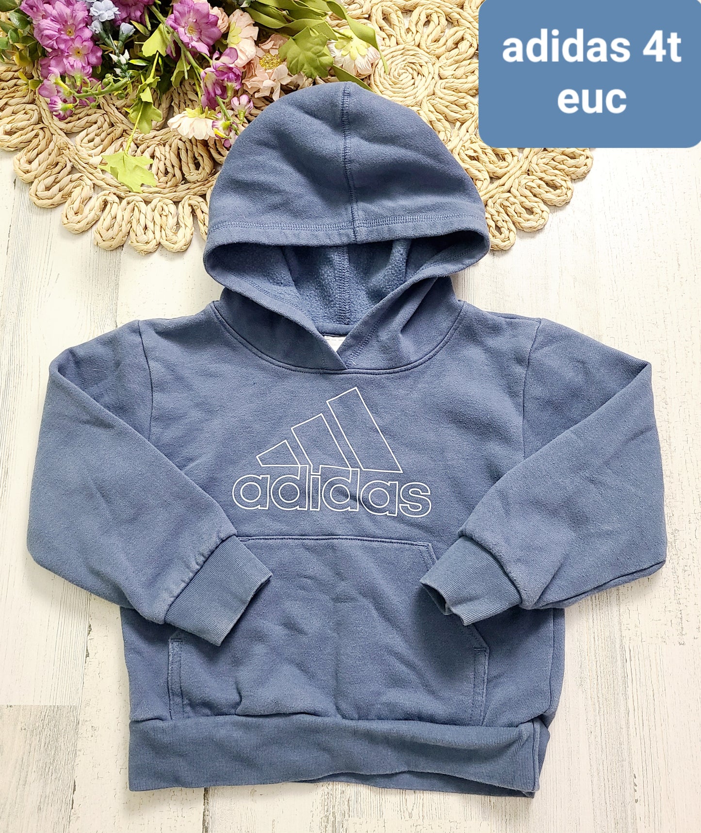 blue adidas hoodie 4t