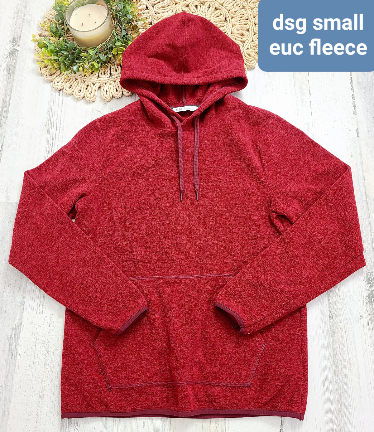 red dsg fleece hoodie