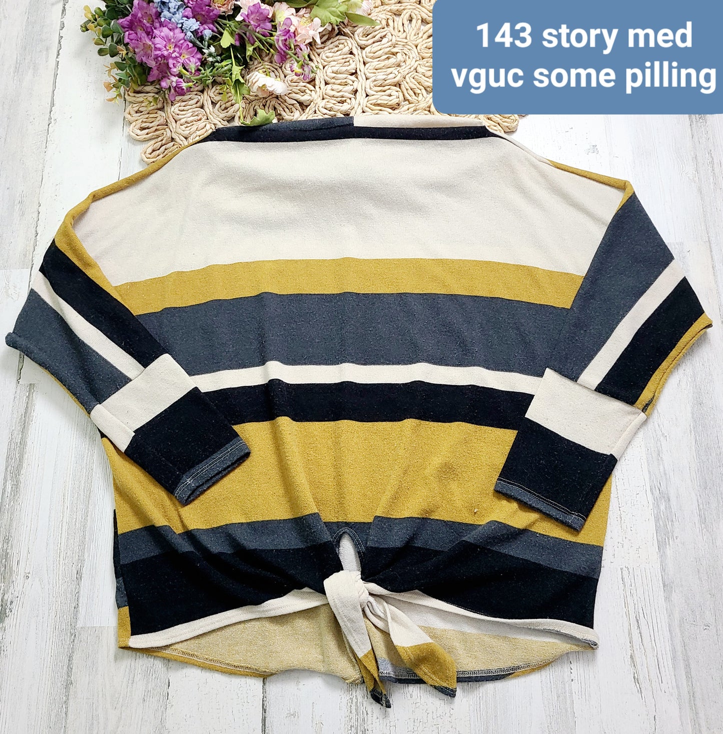 mustard yellow stripe sweater 143 story