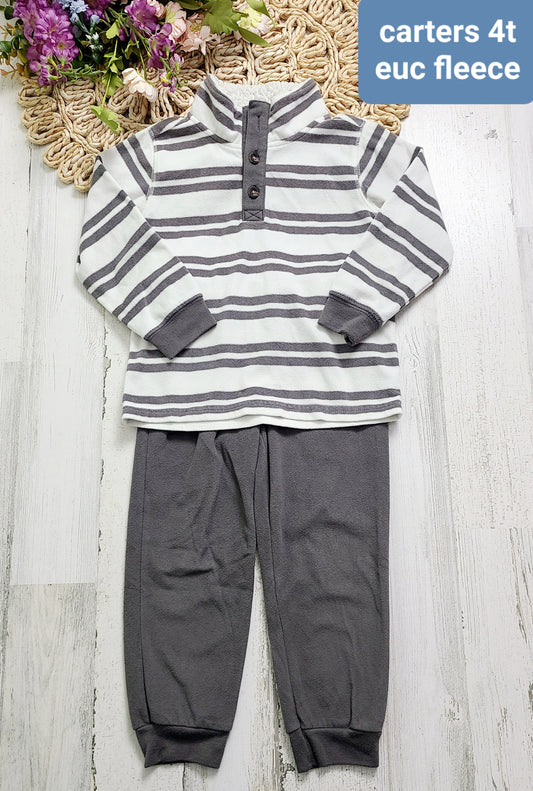 carters gray fleece boys outfit