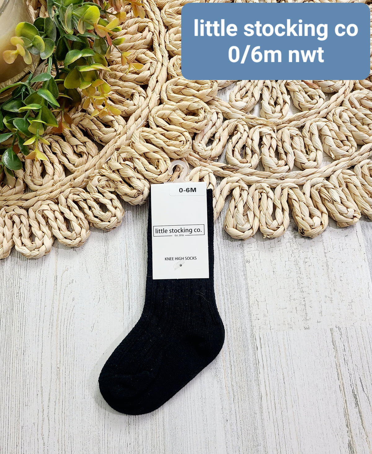 black knee high socks little stocking co nwt