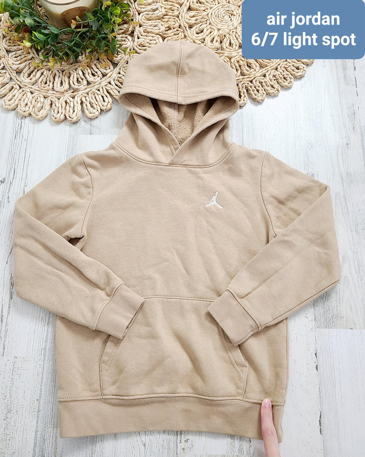 tan air jordan hoodie