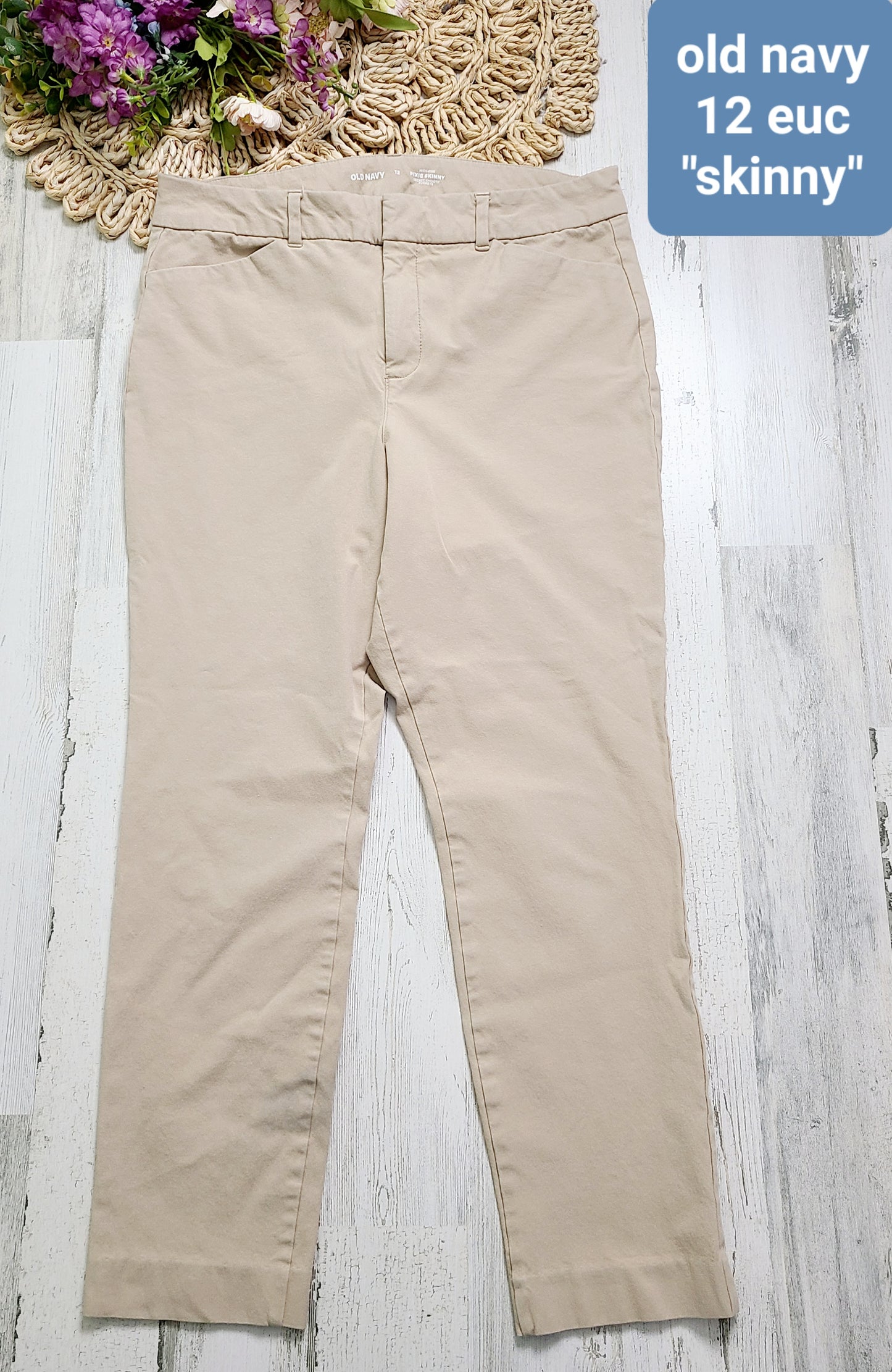sz 12 old navy khaki skinny