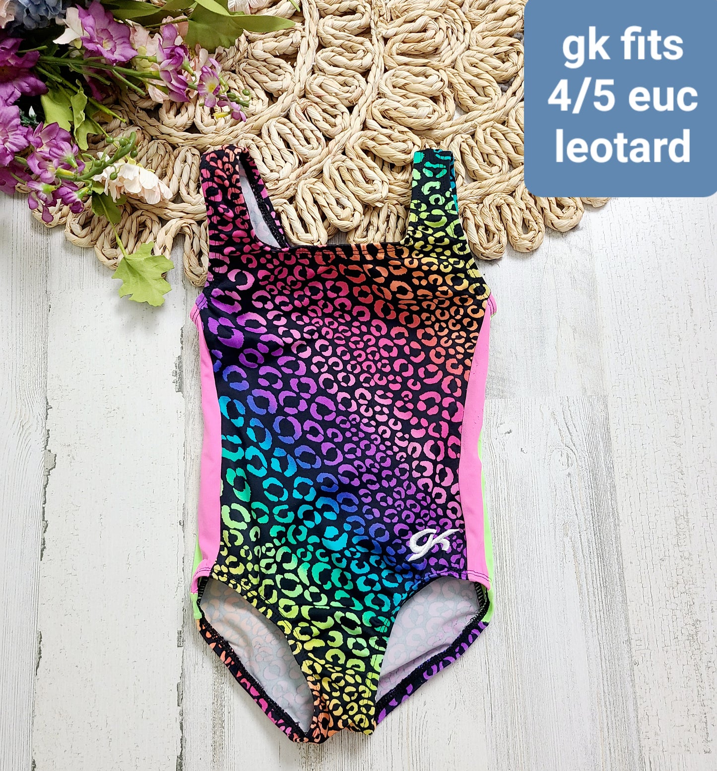 rainbow leopard leotard