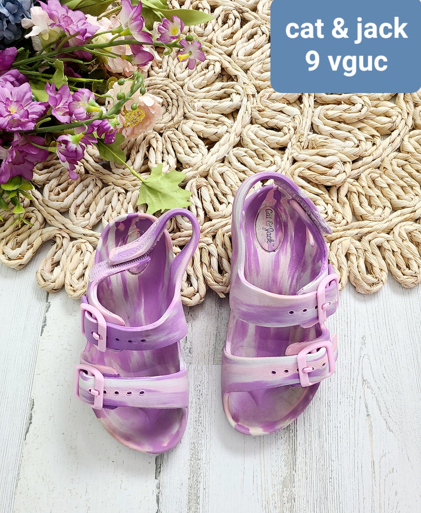 cat&jack purple swirl sandals