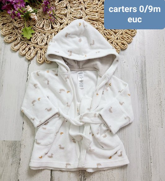 carters white fleece robe
