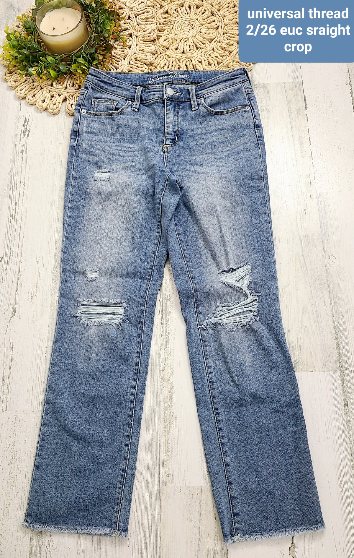 universal thread distressed straight crop sz 2