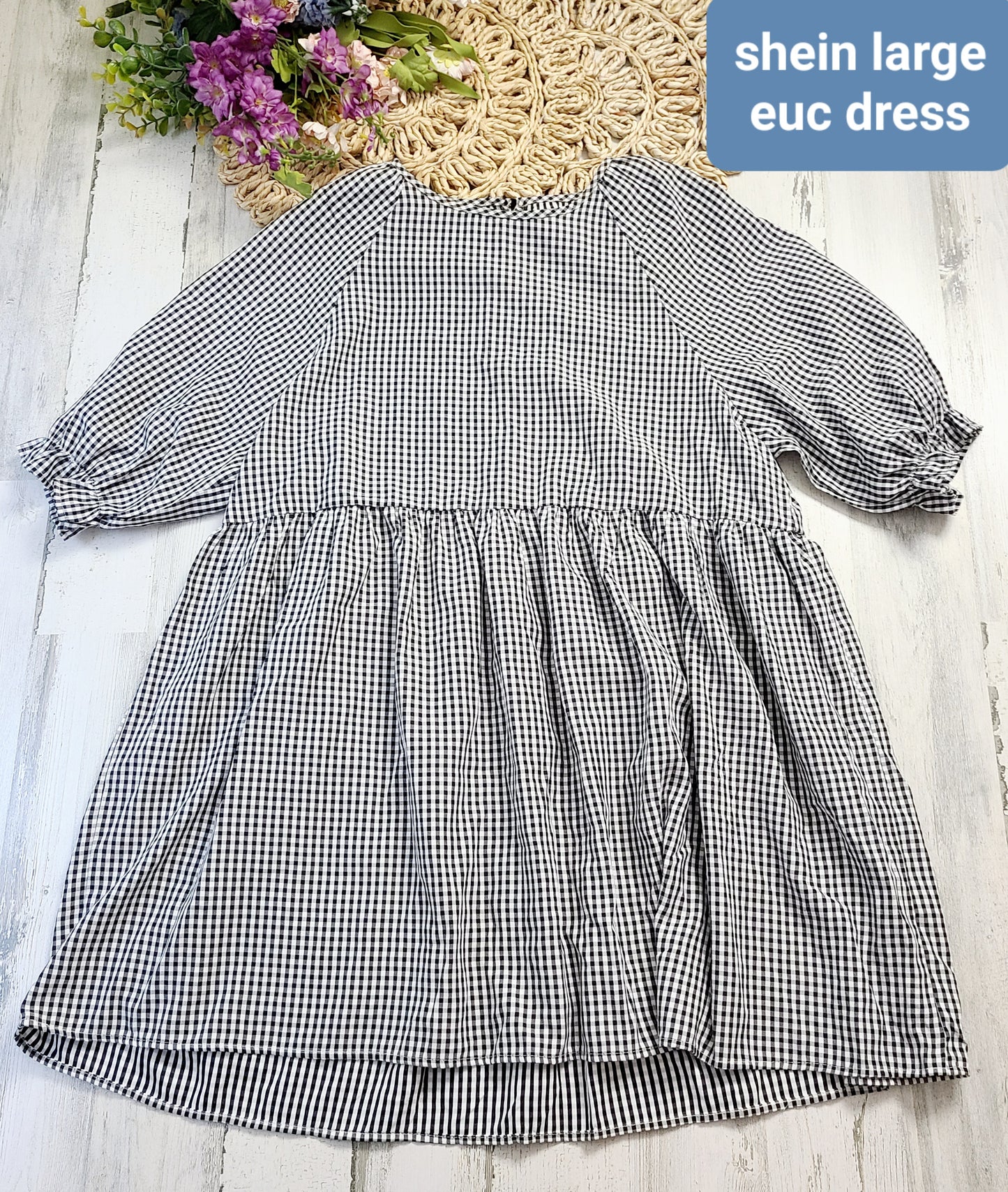 shein gingham dress