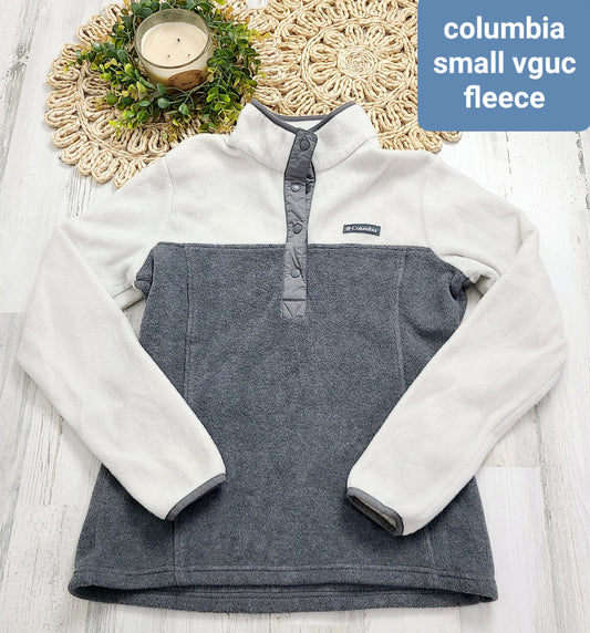 columbia white gray fleece
