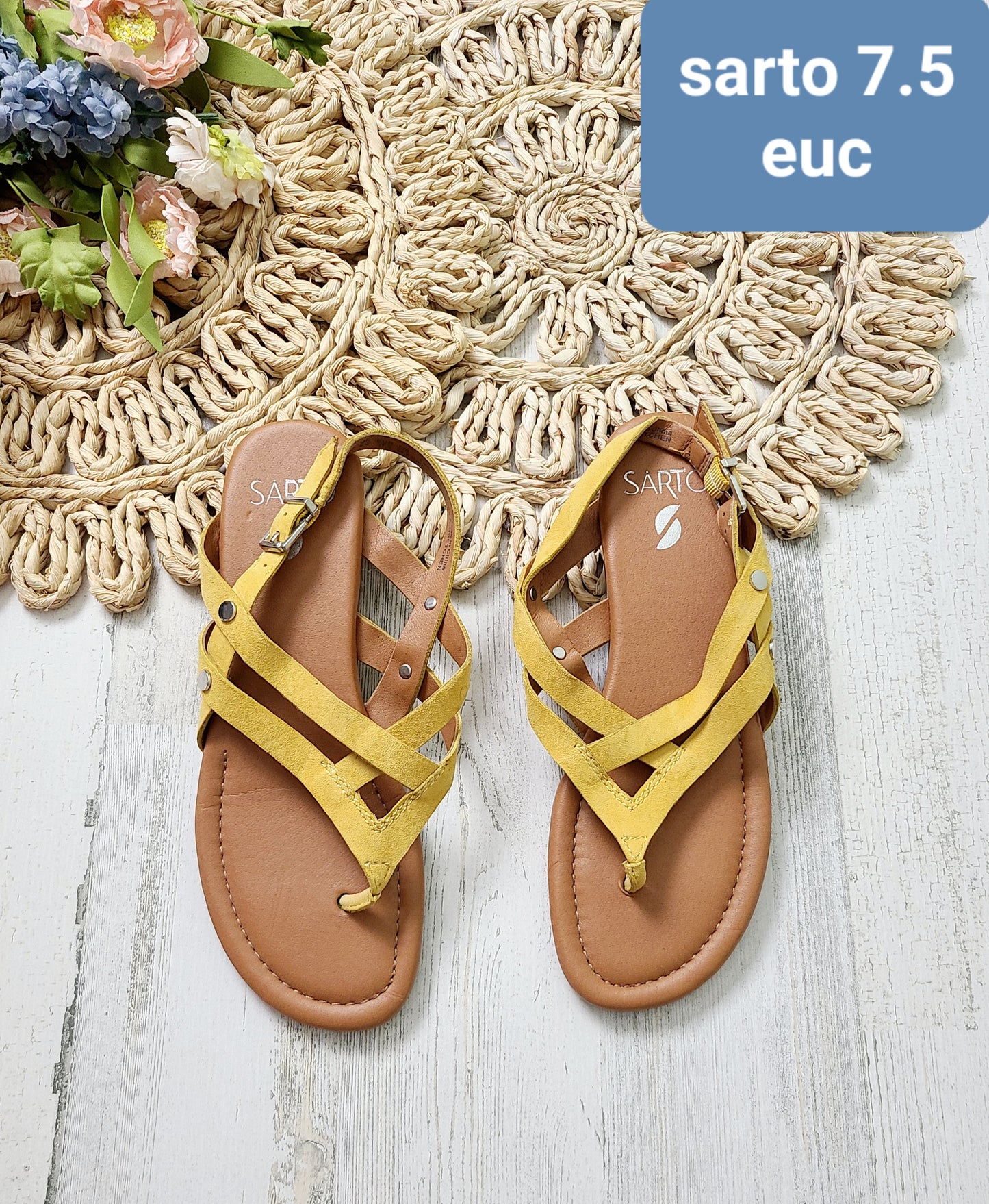 sarto mustard sandals