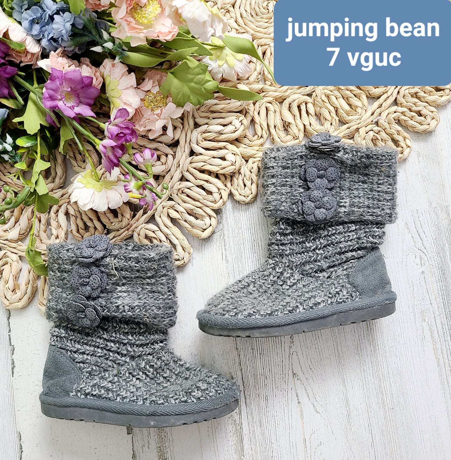 gray sweater boots