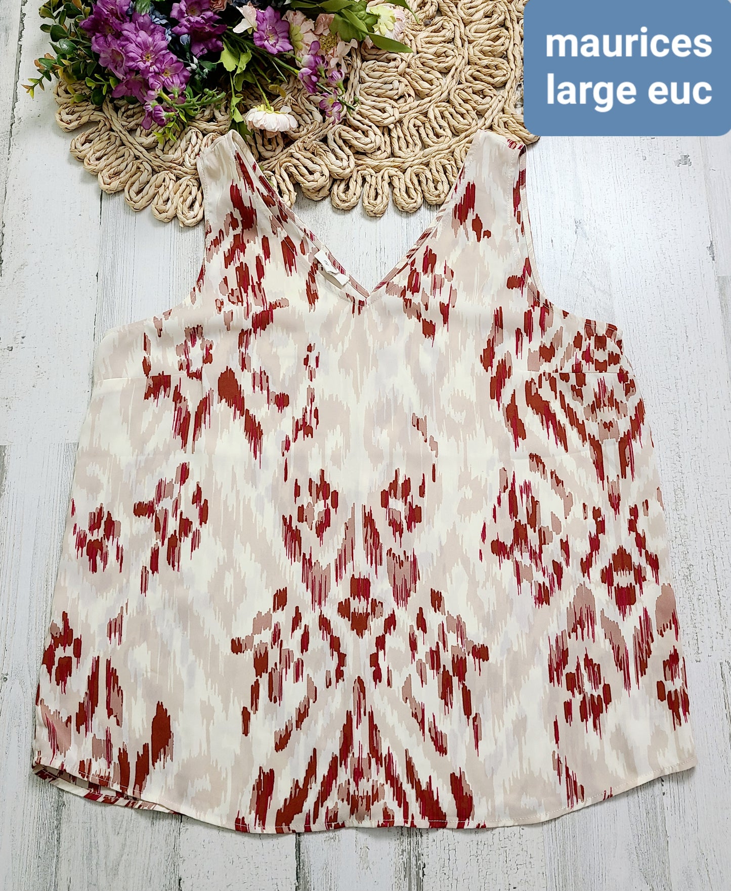 maurices large patterned tank fall transition