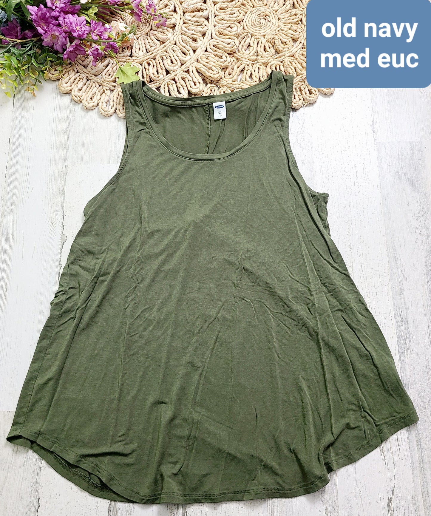 old navy olive green tank top