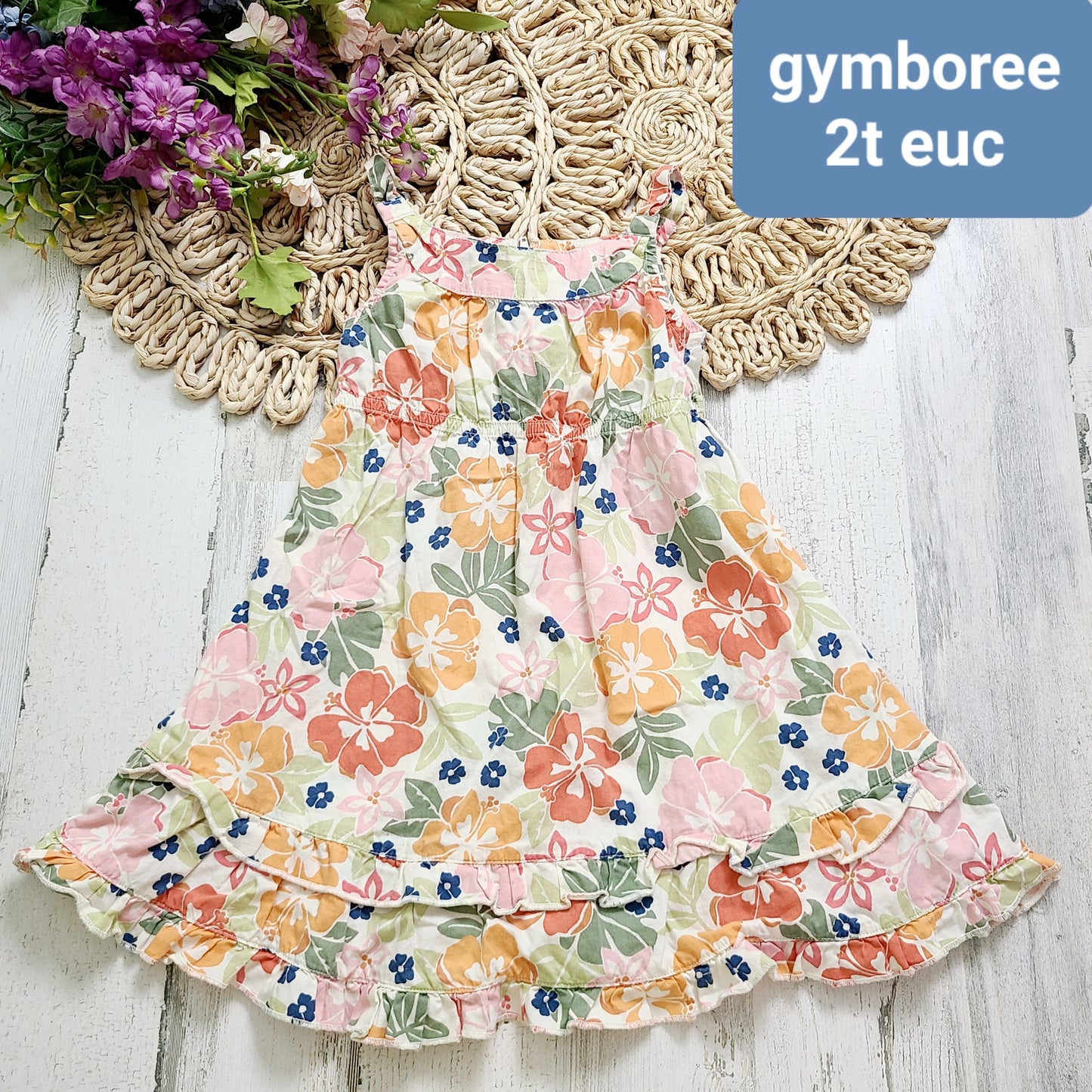 earth tone floral gymboree dress
