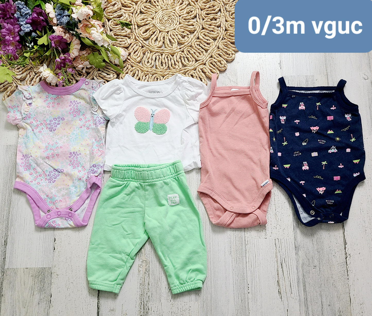 3 onesies and girls outfit