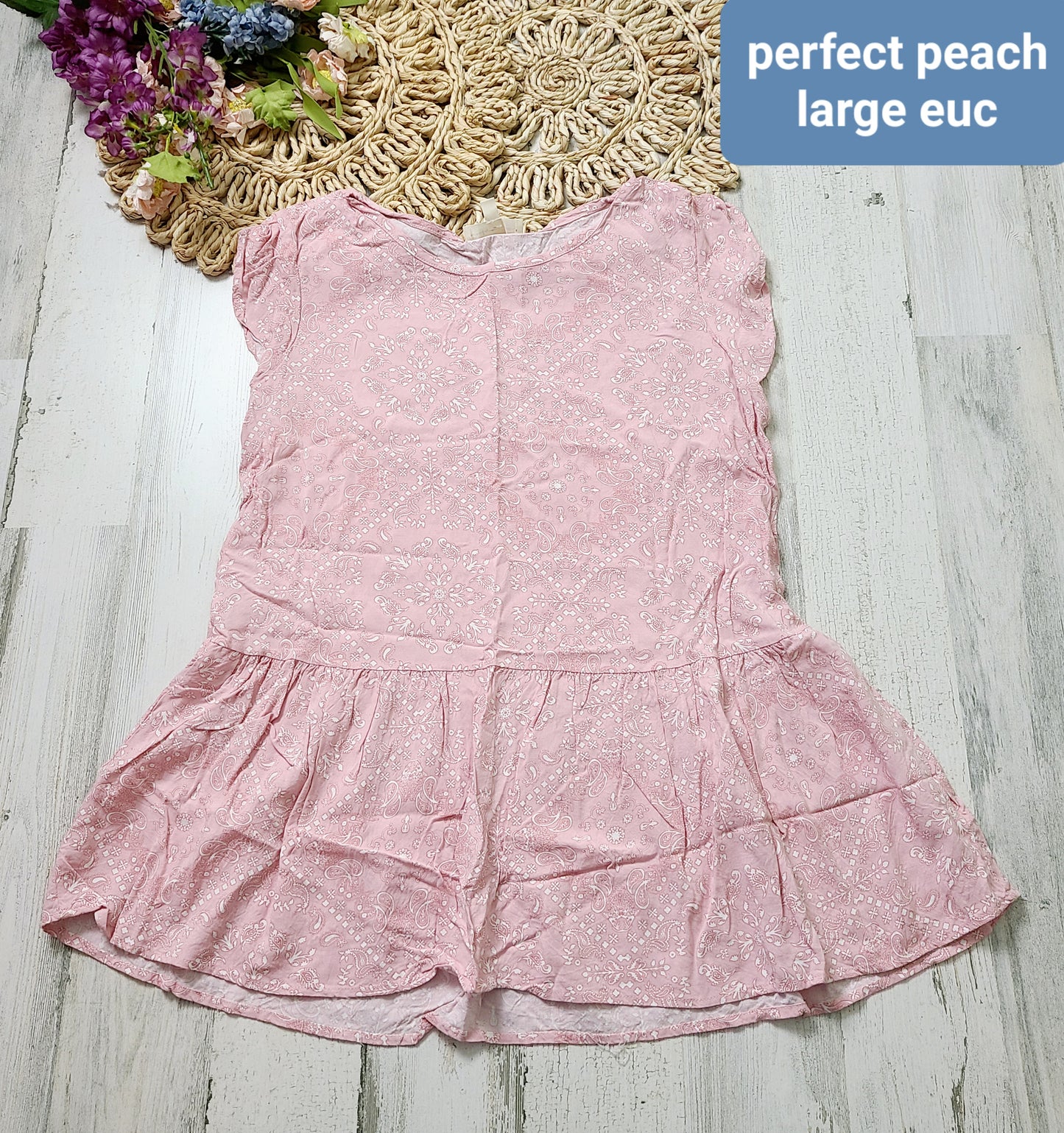 perfect peach peplum pink top