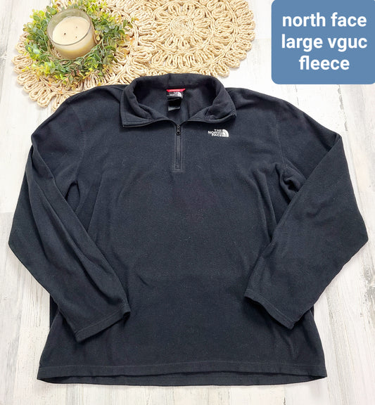 black fleece north face quarter zip pullover womens