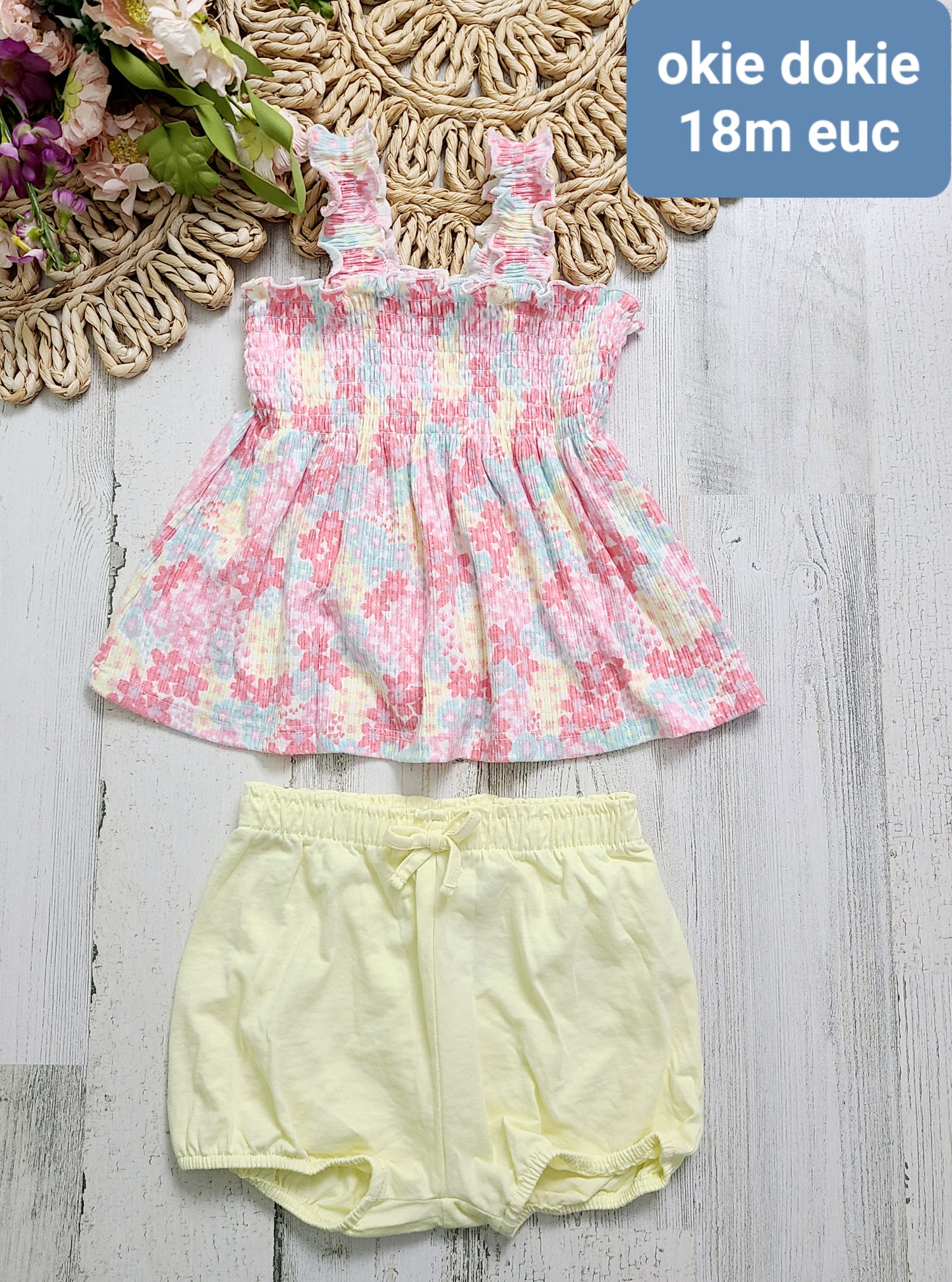 okie dokie yellow shorts outfit