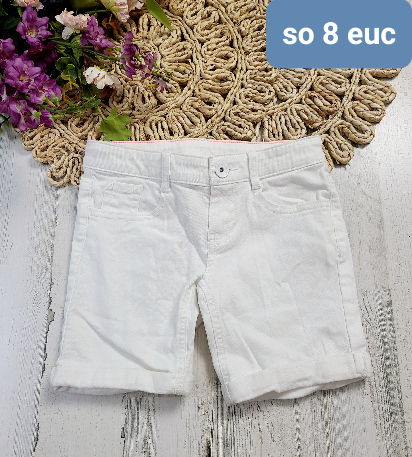so white jean shorts