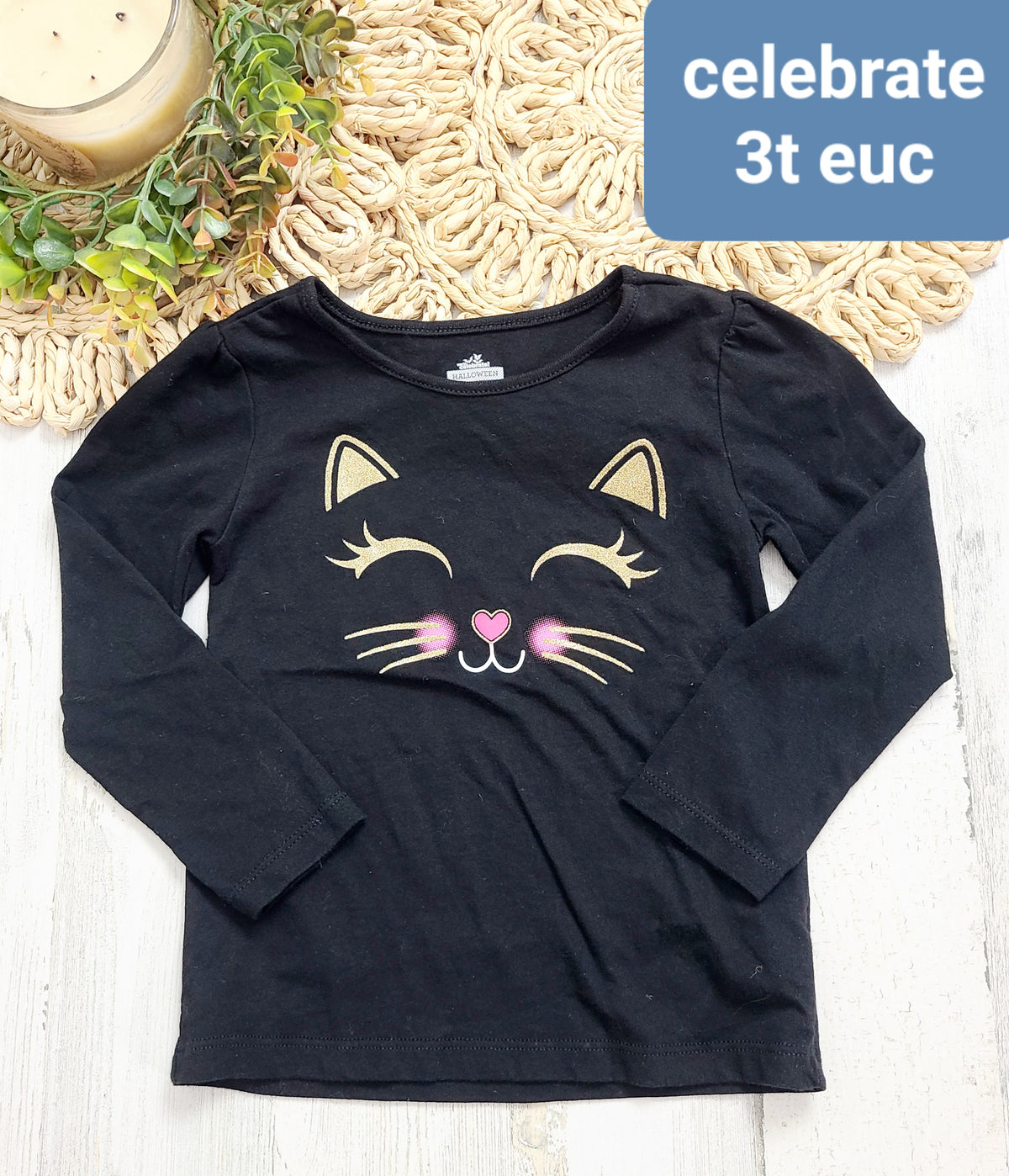 black cat wiskers celebrate