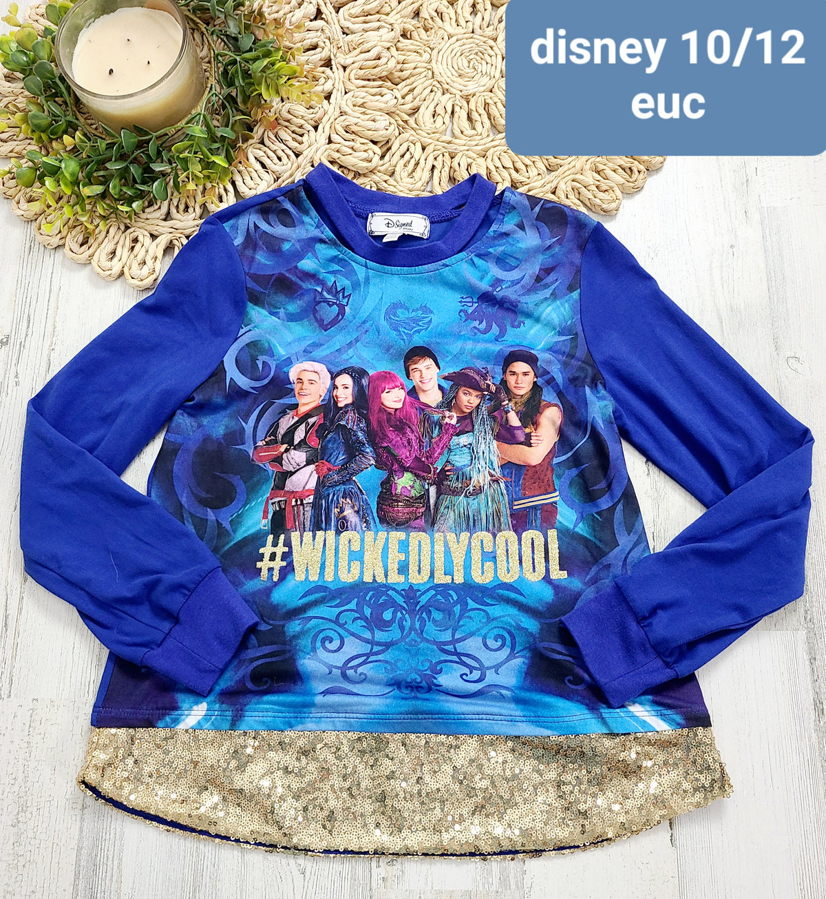 wicked blue and gold long sleeve disney
