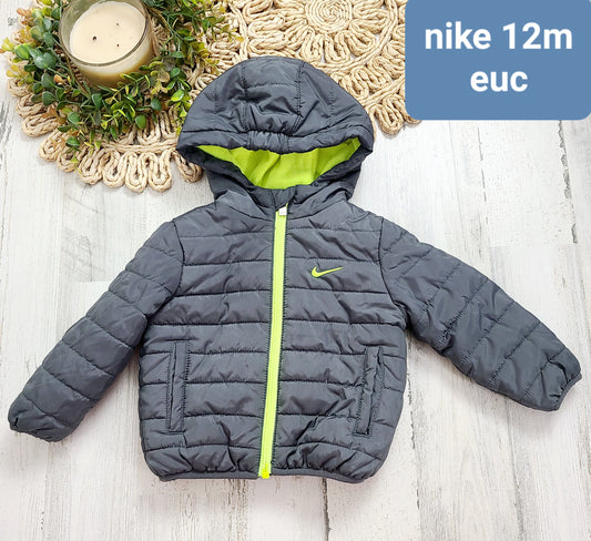 nike gray yellow jacket 12m