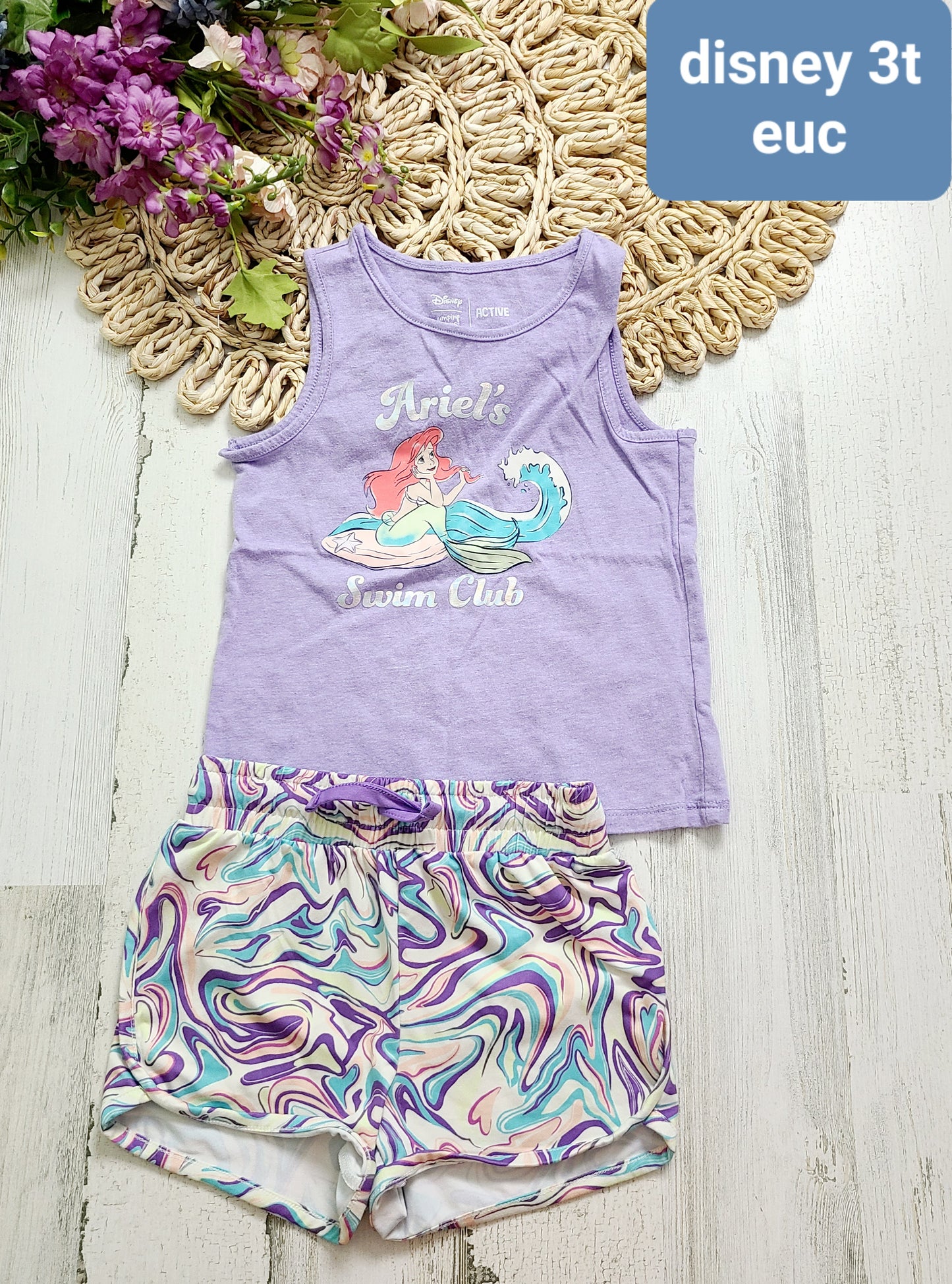 ariel swim club tank and shorts