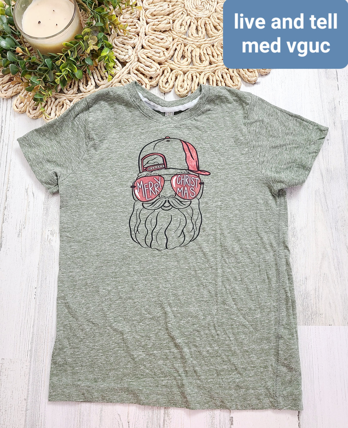santa with a hat live & tell
