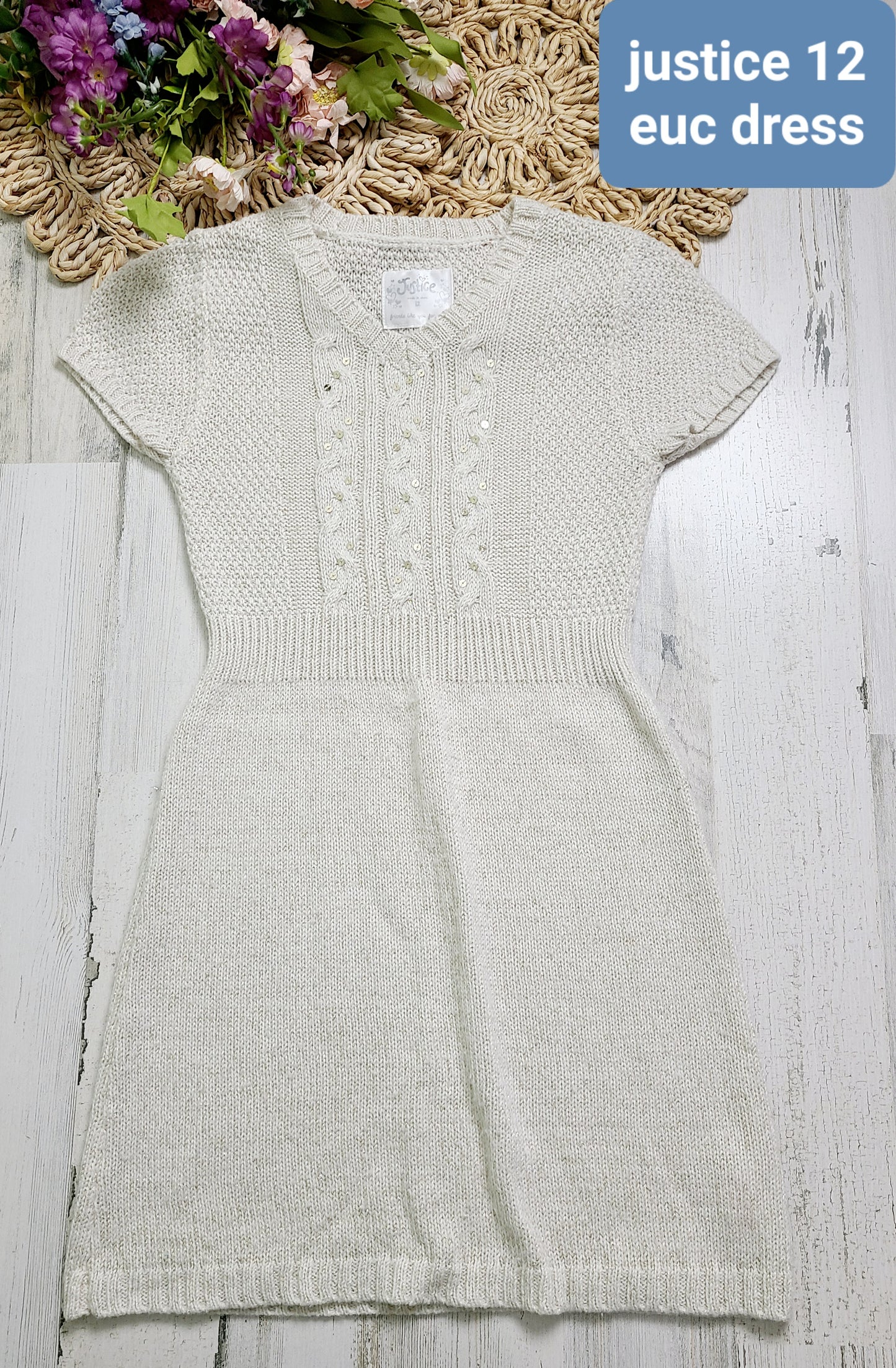 justice sweater dress sequins