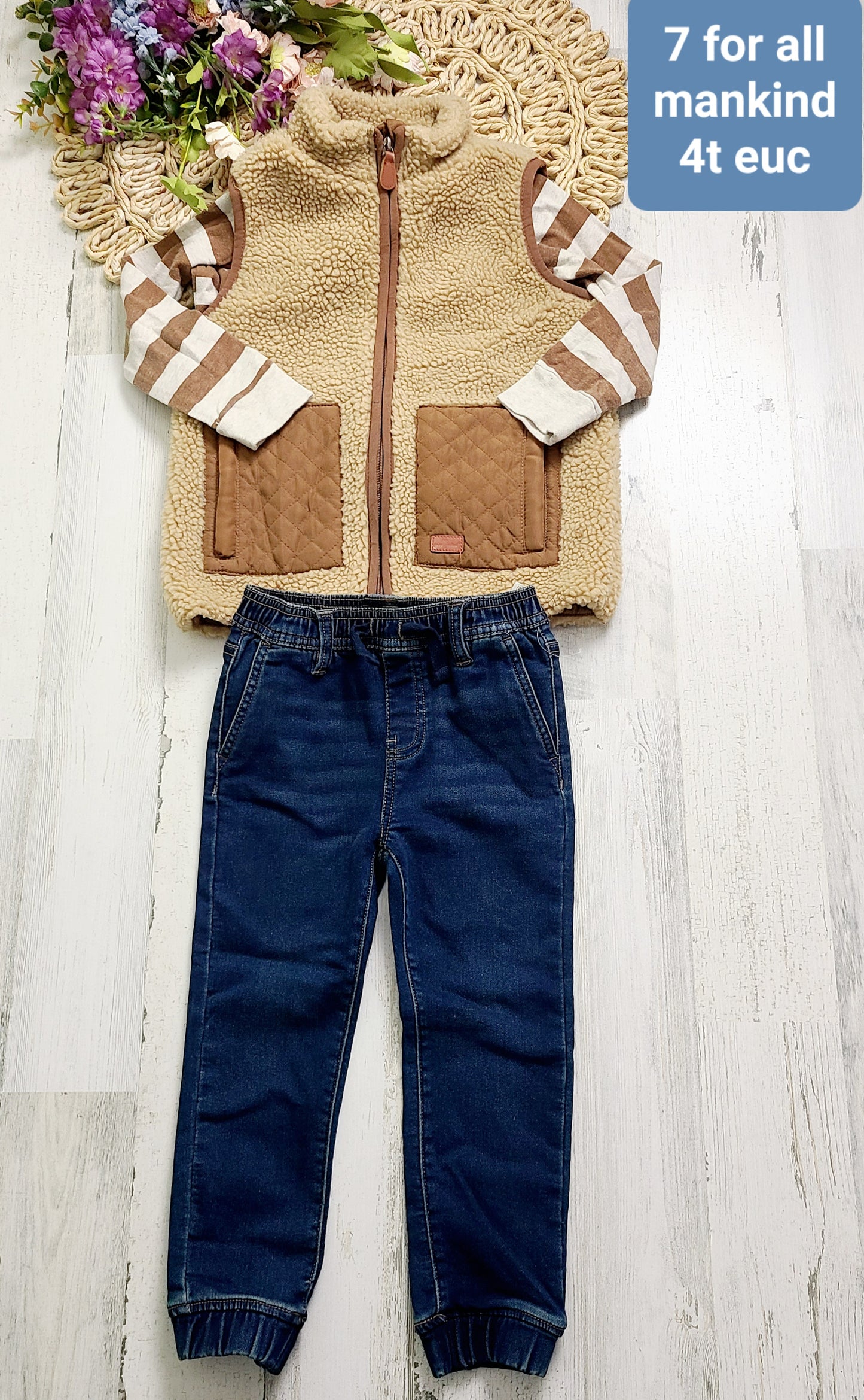 7 for all mankind brown vest outfit