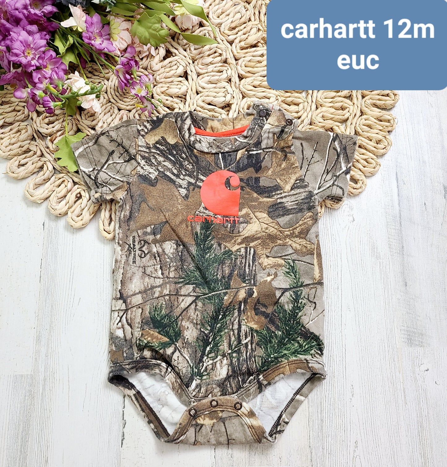 carhartt camo onesie 12m boys