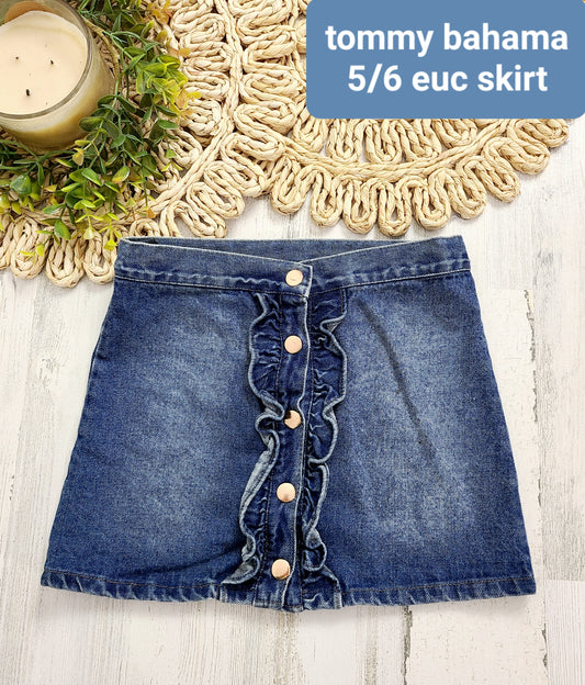 ruffle button front denim skirt tommy bahama