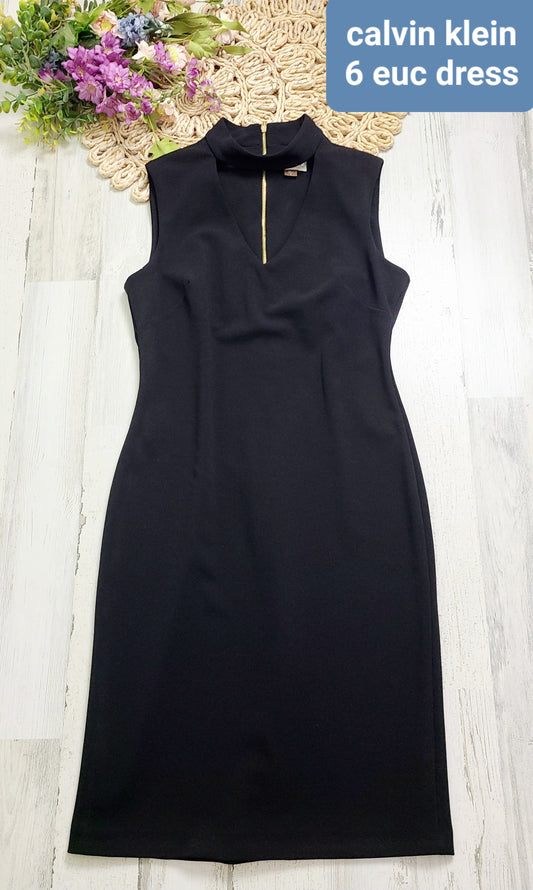 calvin klein open neck dress
