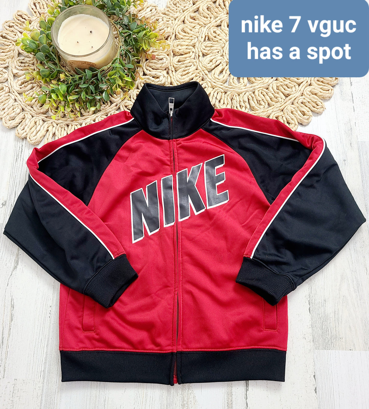 red black zip nike boys