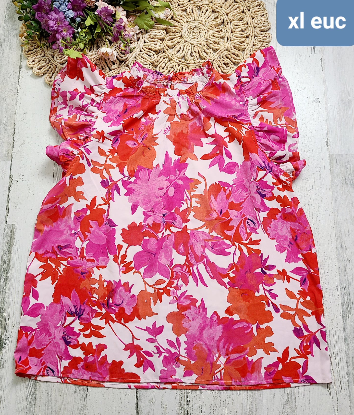 xl orange pink red tank no brand