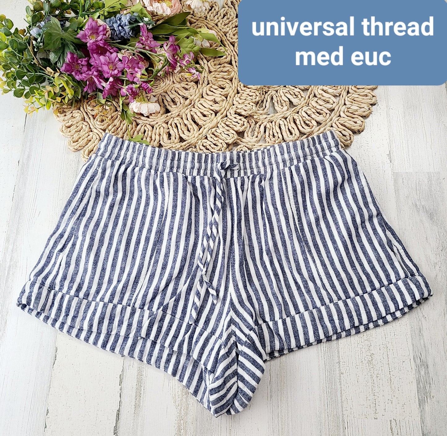 striped drawstring universal thread shorts