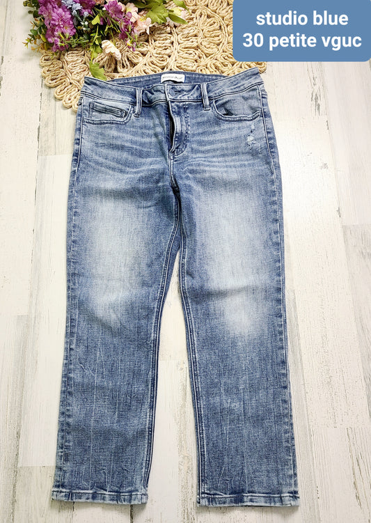 acid wash petite jean studio blue