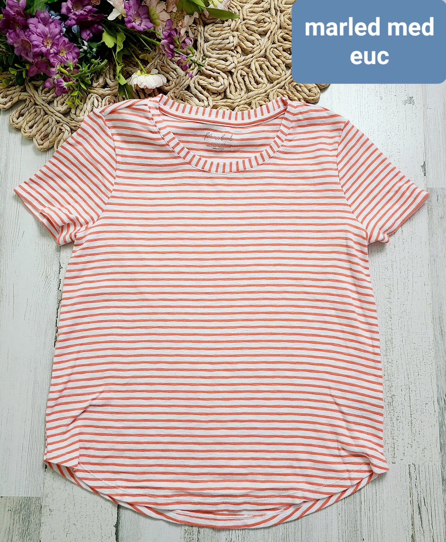 marled striped tee