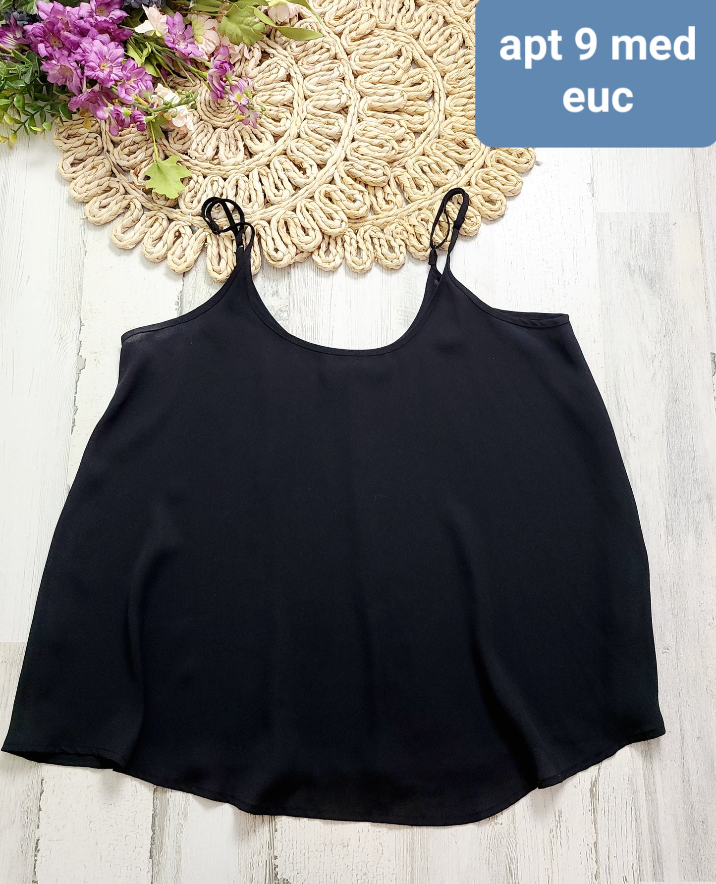 apt 9 black tank spaghetti strap