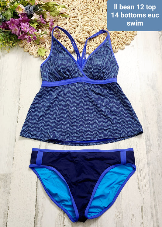 ll bean blue swim