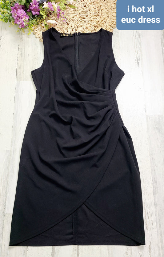 ihot black crossover dress