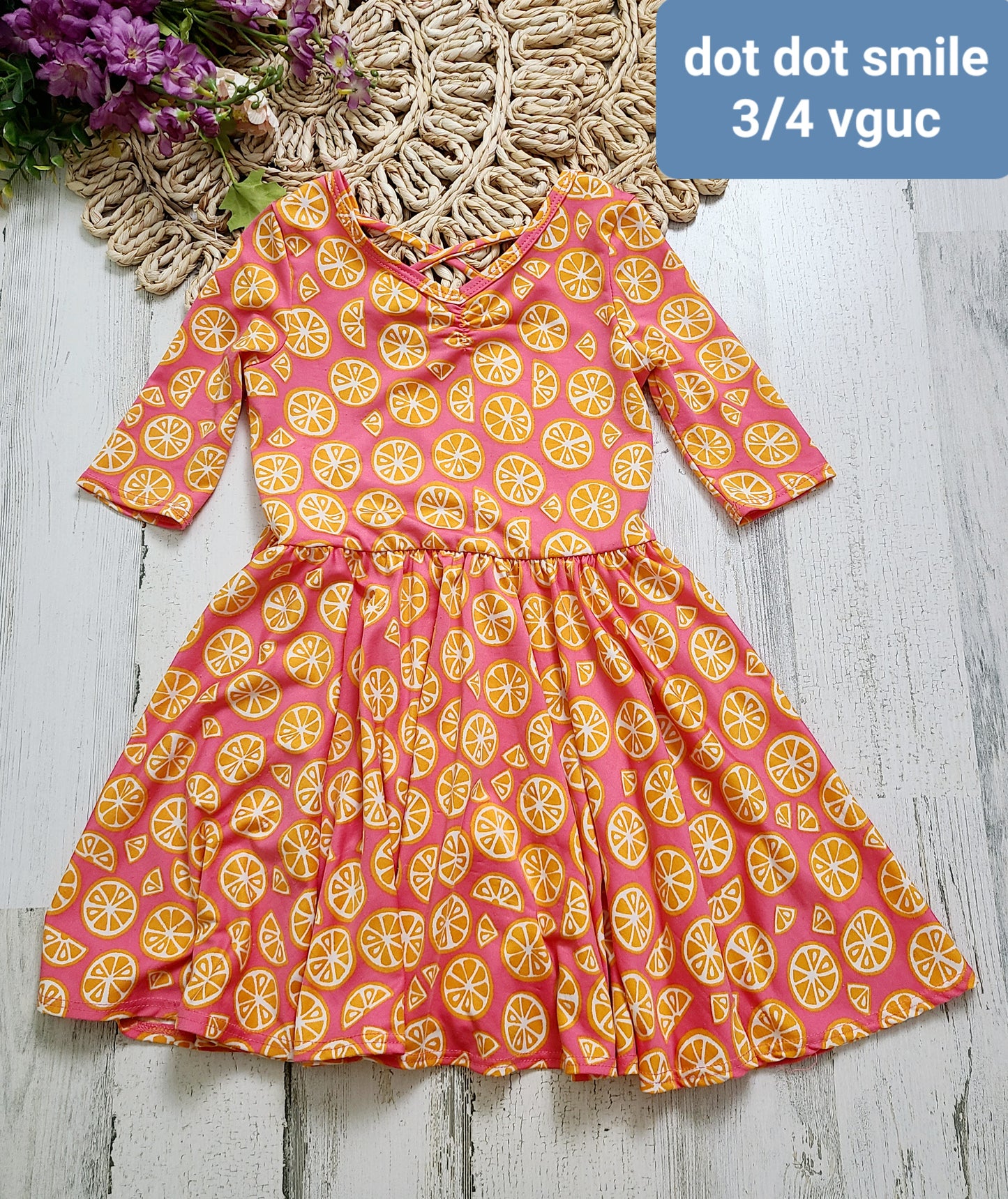 oranges dot dot smile dress