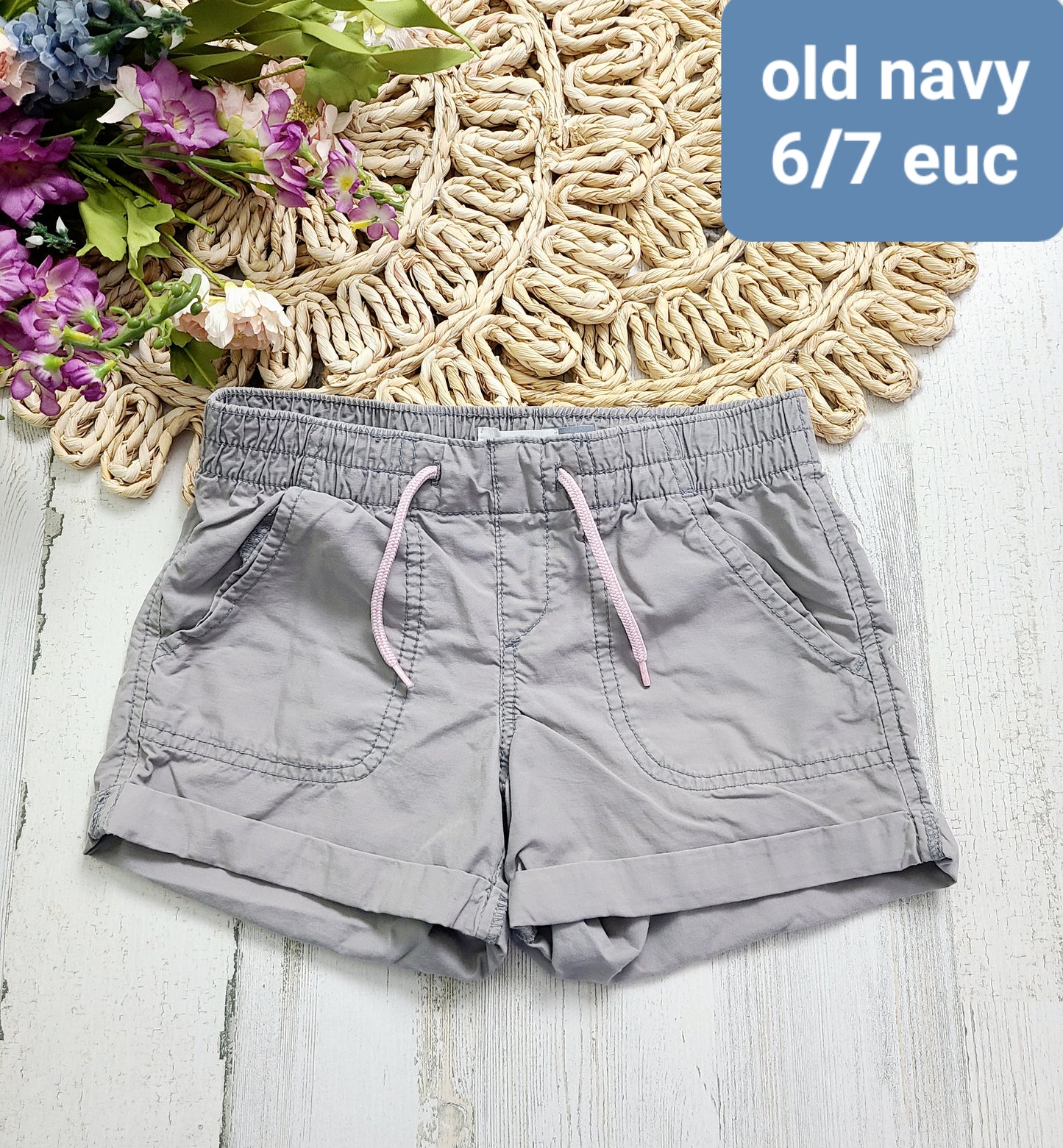 gray shorts 6/7y old navy