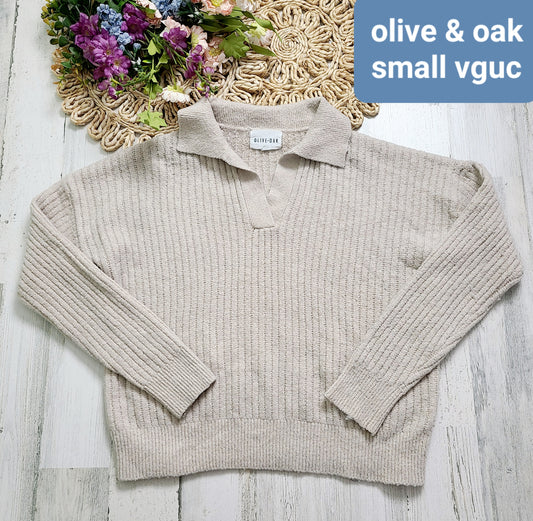 olive&oak off white collar sweater