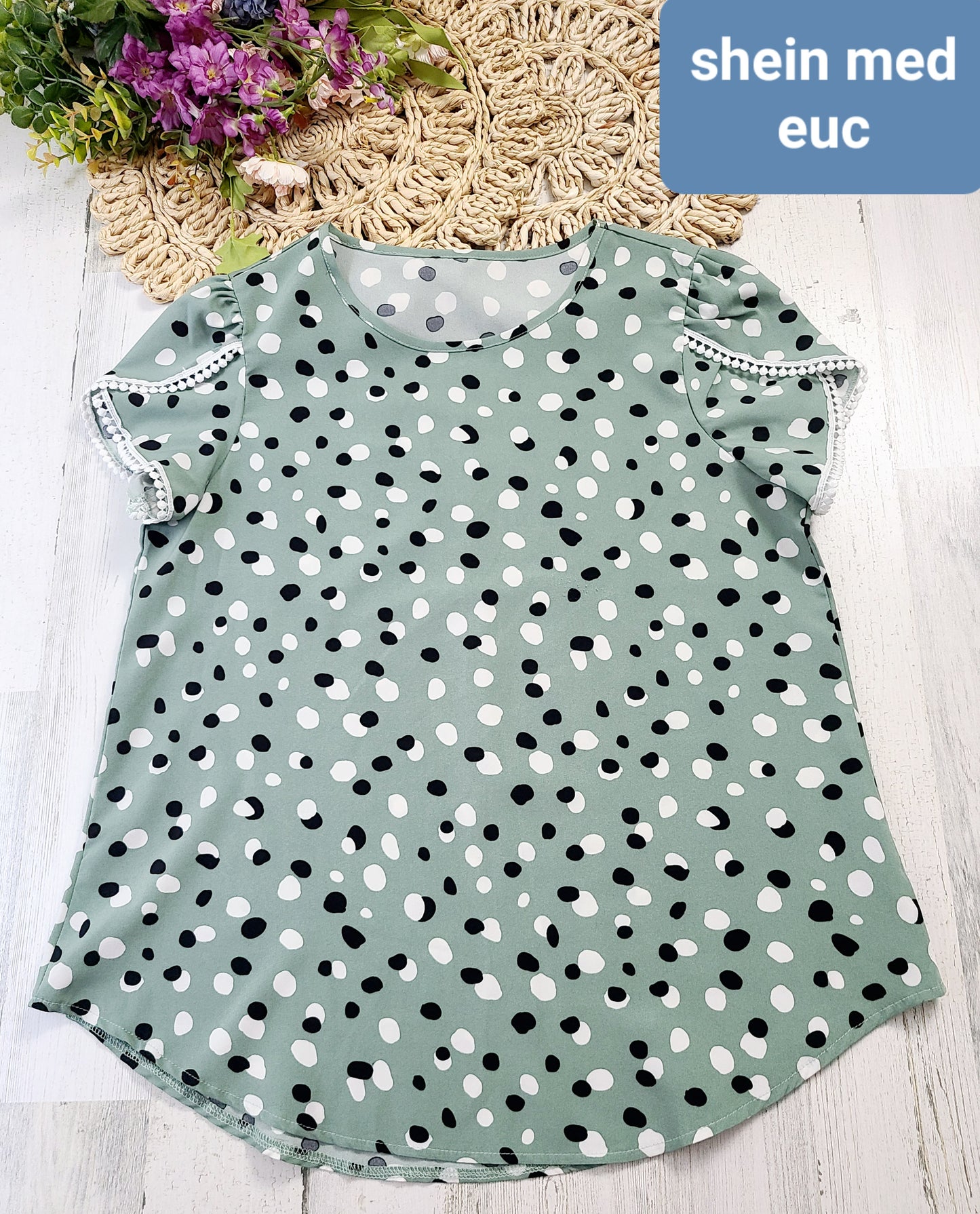 shein dot green