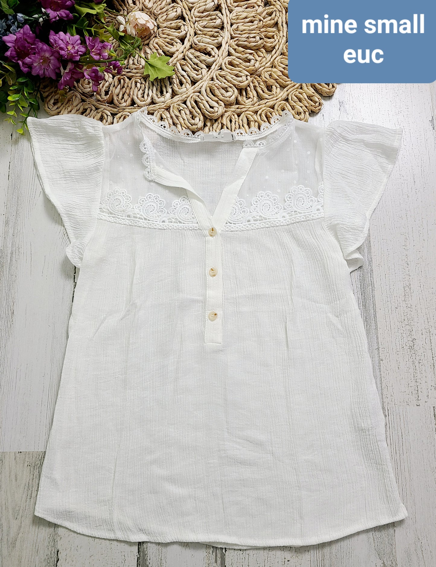 white mine sheer top