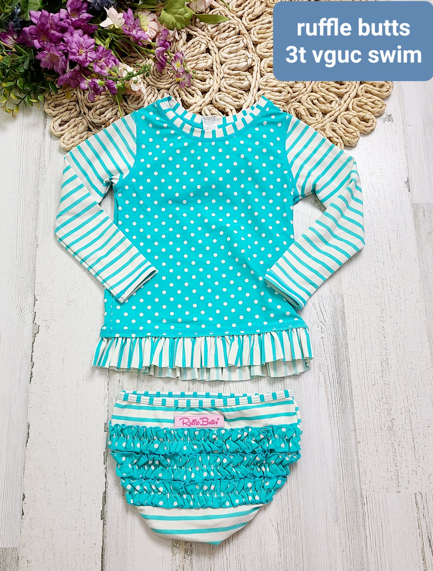 ruffle butts dot stripes swim