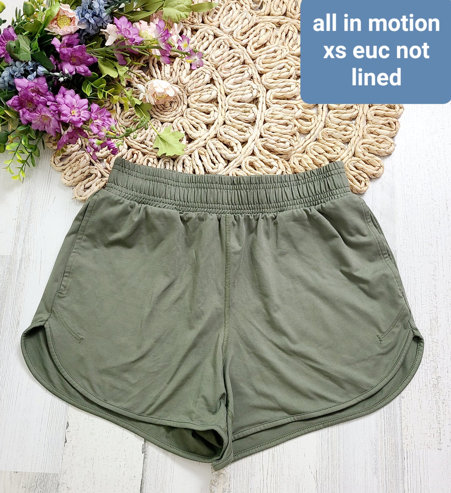 olive all in motion shorts xs