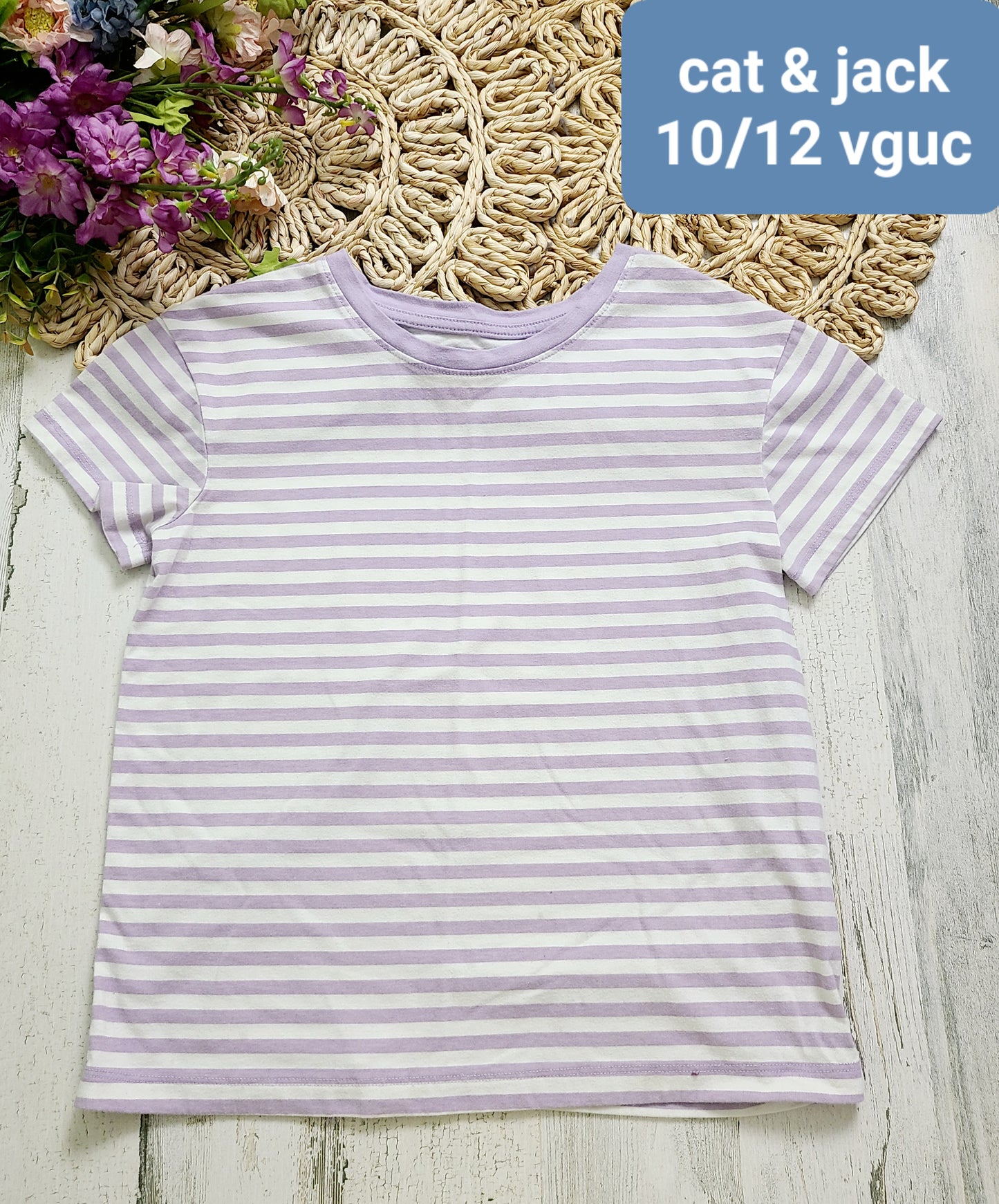 purple striped tee cat&jack