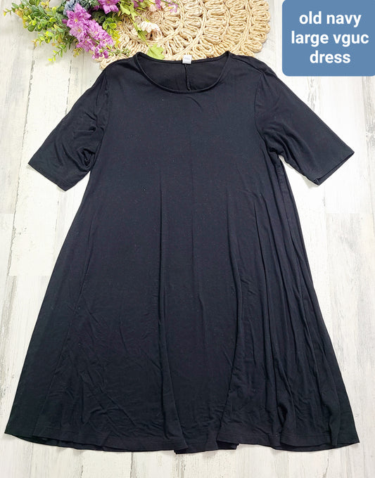 old navy flowy black dress